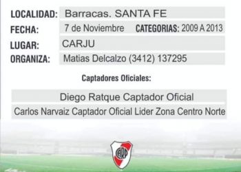 Noticias Locales :Deportes ! River llega a Barrancas en busca de Talentos .