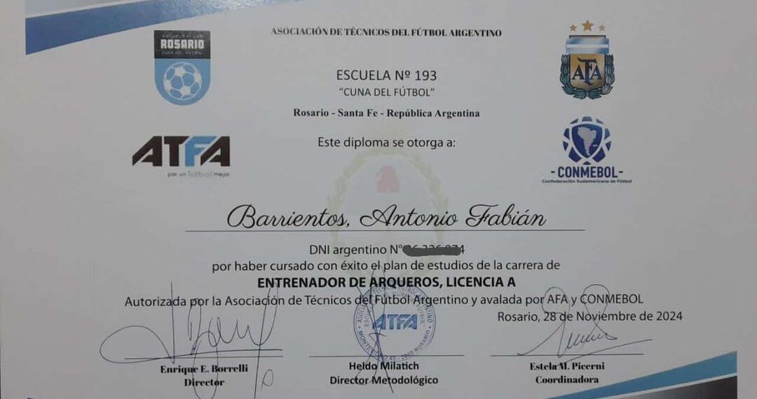 Fabián Barrientos, un ejemplo de dedicación y profesionalismo