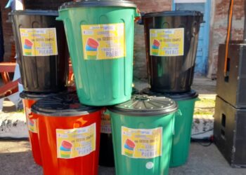 Díaz: tapitas plásticas recolectadas se transforman en contenedores reciclados