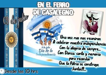 Casalegno: Gran festejo del 9 de Julio en el Ferrocarril