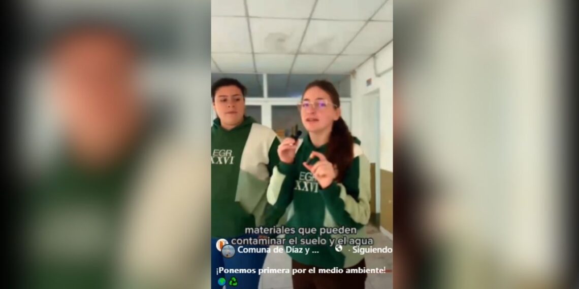 Díaz: La Comuna y alumnos de la EESO N° 318 lanzan una gran campaña de reciclaje ambiental